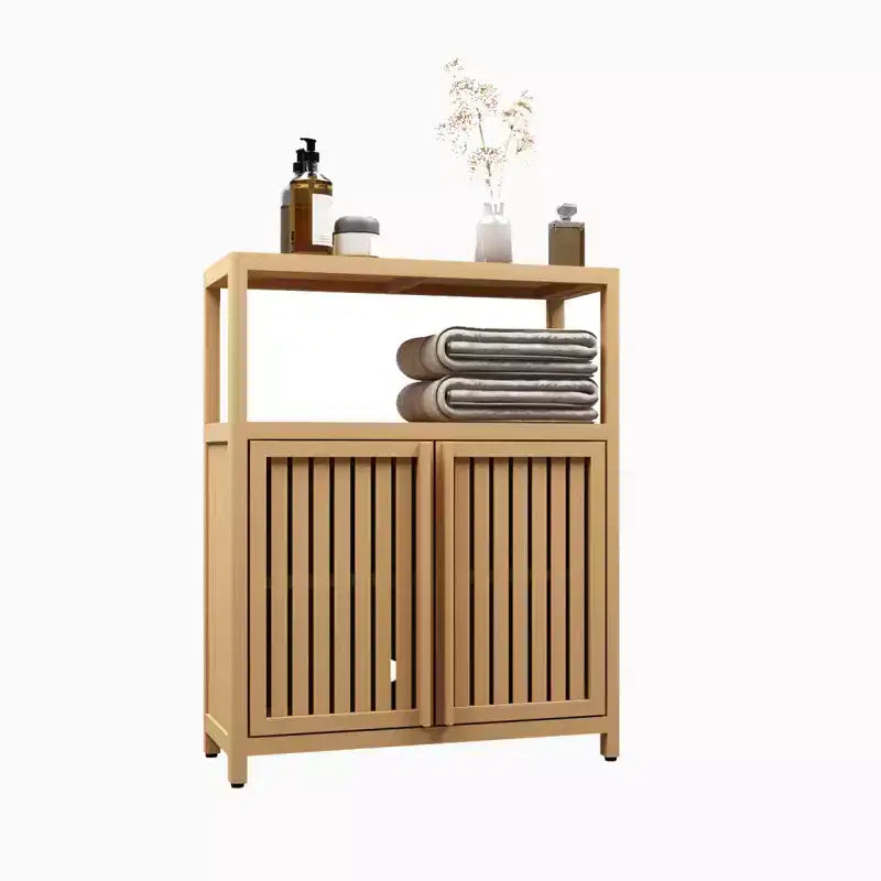 Meuble de Buffet/Vaisselier en Bambou, Meuble de Rangement de Salle de Bain, Meuble de Bar à Café, Meuble Autoportant pour Cuisine, Salon et Salle de Bain