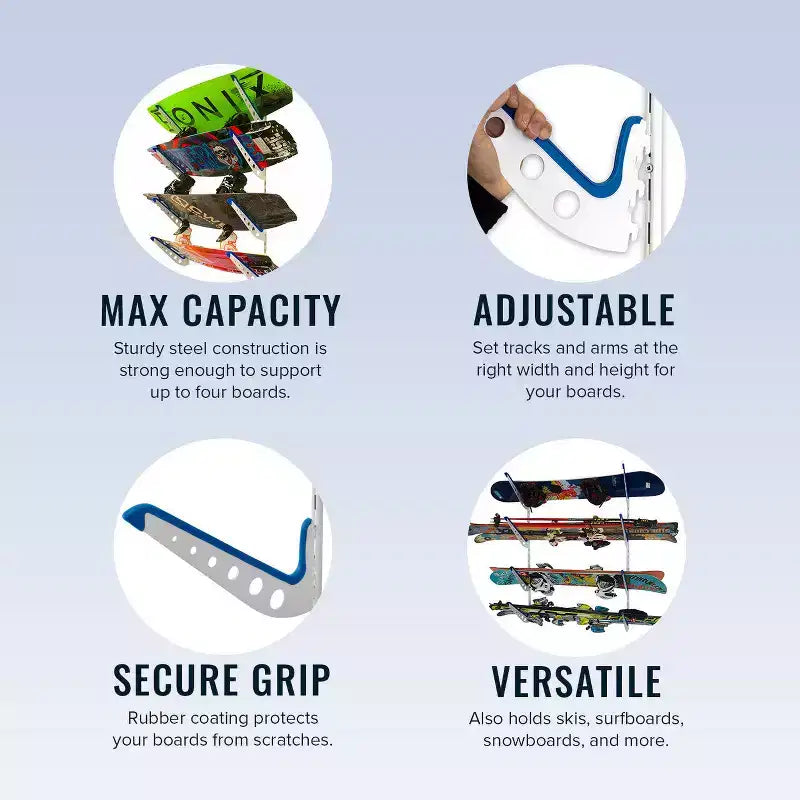 StoreYourBoard High Rock Rangement pour wakeboard | XSR réglable | 4 niveaux