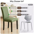 VECELO Lot de 2/4/6 Chaises de Salle à Manger Rembourrées Chaises Parsons à Dossier Haut Chaises de Cuisine en Bois Marron/Beige/Vert