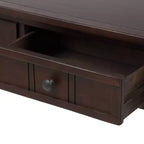 Table console rustique Whisen au design traditionnel avec deux tiroirs et une étagère inférieure