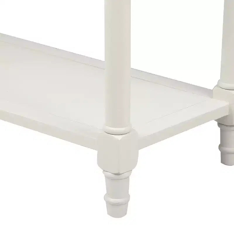 Table console rustique Whisen au design traditionnel avec deux tiroirs et une étagère inférieure