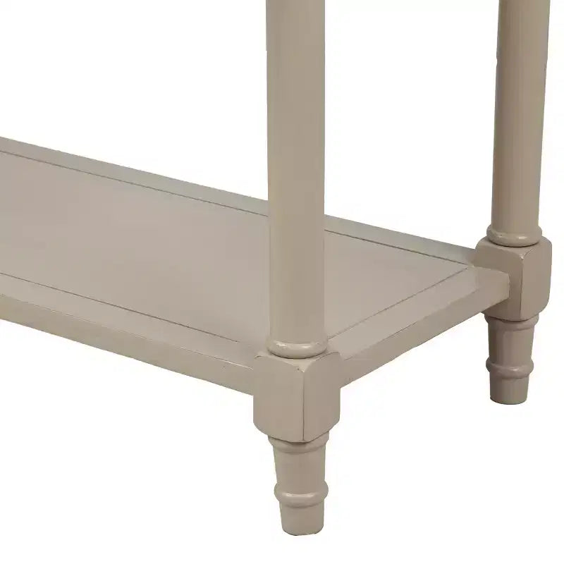 Table console rustique Whisen au design traditionnel avec deux tiroirs et une étagère inférieure