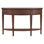 Console de salon Whisen Modern Curved avec 3 tiroirs et 1 étagère pour couloir, entrée, salon