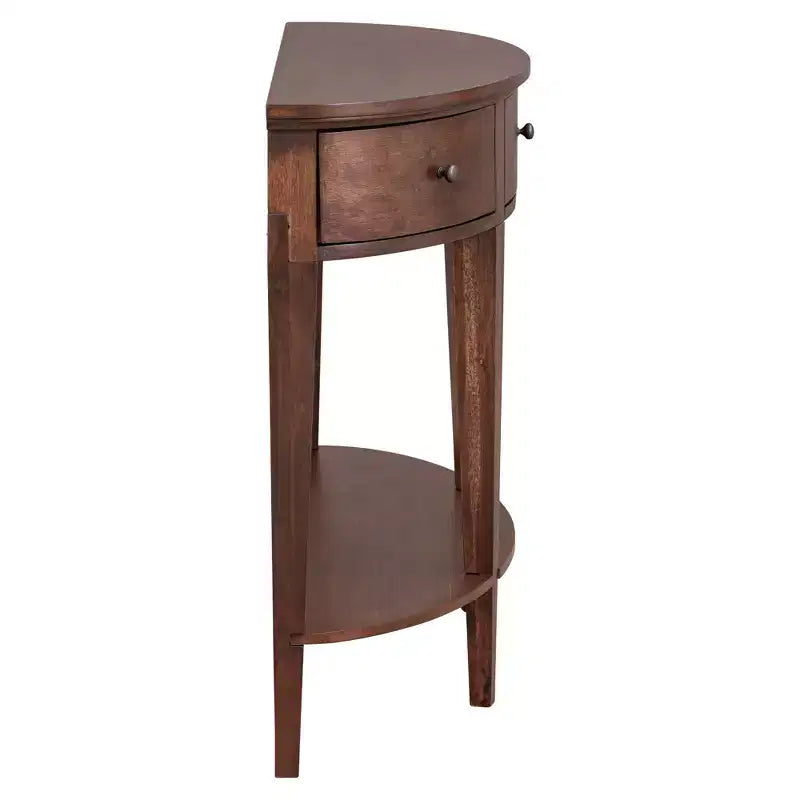 Console de salon Whisen Modern Curved avec 3 tiroirs et 1 étagère pour couloir, entrée, salon