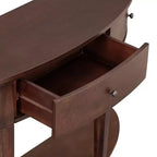 Console de salon Whisen Modern Curved avec 3 tiroirs et 1 étagère pour couloir, entrée, salon