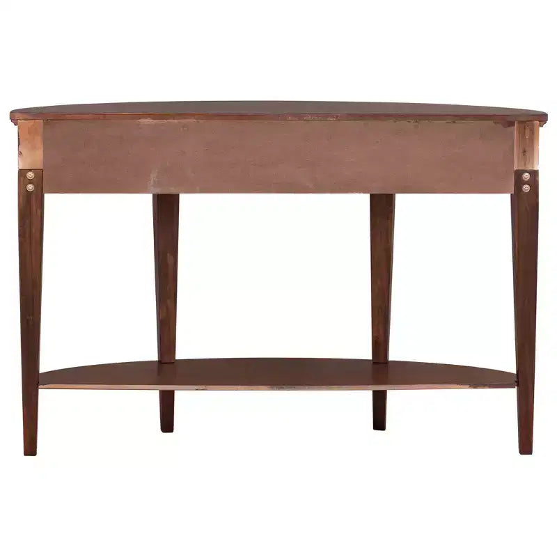 Console de salon Whisen Modern Curved avec 3 tiroirs et 1 étagère pour couloir, entrée, salon