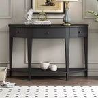 Console de salon Whisen Modern Curved avec 3 tiroirs et 1 étagère pour couloir, entrée, salon