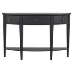 Console de salon Whisen Modern Curved avec 3 tiroirs et 1 étagère pour couloir, entrée, salon