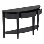 Console de salon Whisen Modern Curved avec 3 tiroirs et 1 étagère pour couloir, entrée, salon