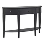 Console de salon Whisen Modern Curved avec 3 tiroirs et 1 étagère pour couloir, entrée, salon
