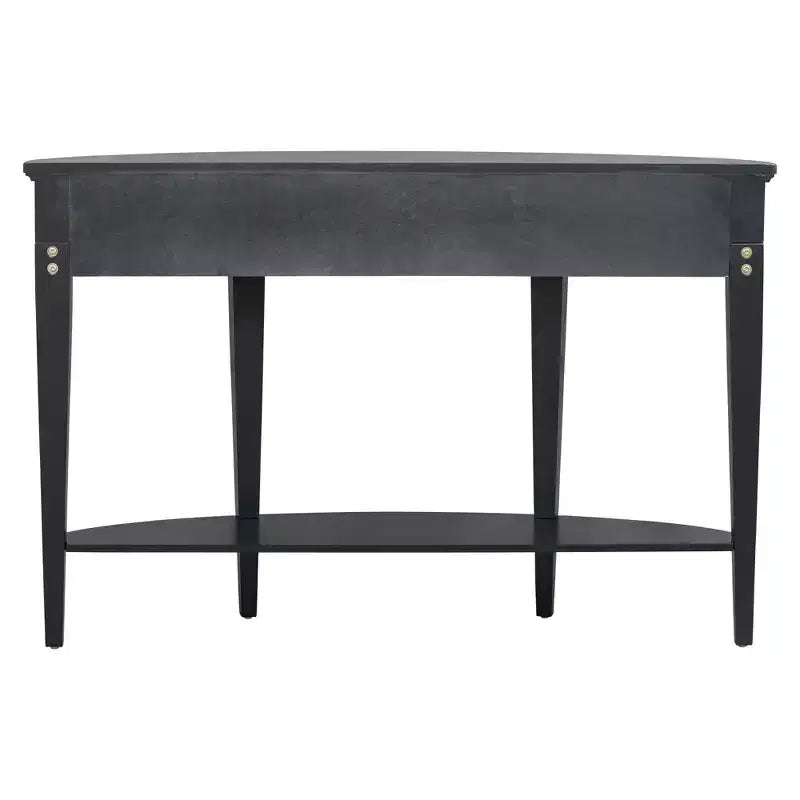 Console de salon Whisen Modern Curved avec 3 tiroirs et 1 étagère pour couloir, entrée, salon