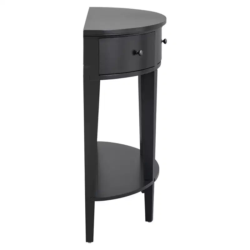 Console de salon Whisen Modern Curved avec 3 tiroirs et 1 étagère pour couloir, entrée, salon