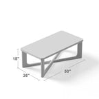 Table basse rectangulaire en bois massif PexFix pour salon Table d'appoint