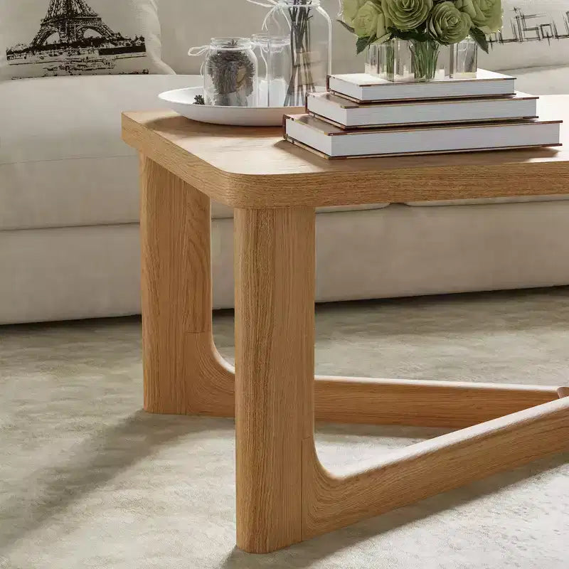 Table basse rectangulaire en bois massif PexFix pour salon Table d'appoint