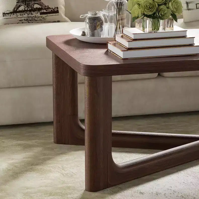 Table basse rectangulaire en bois massif PexFix pour salon Table d'appoint