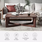Table basse rectangulaire en bois massif PexFix pour salon Table d'appoint