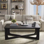 Table basse rectangulaire en bois massif PexFix pour salon Table d'appoint
