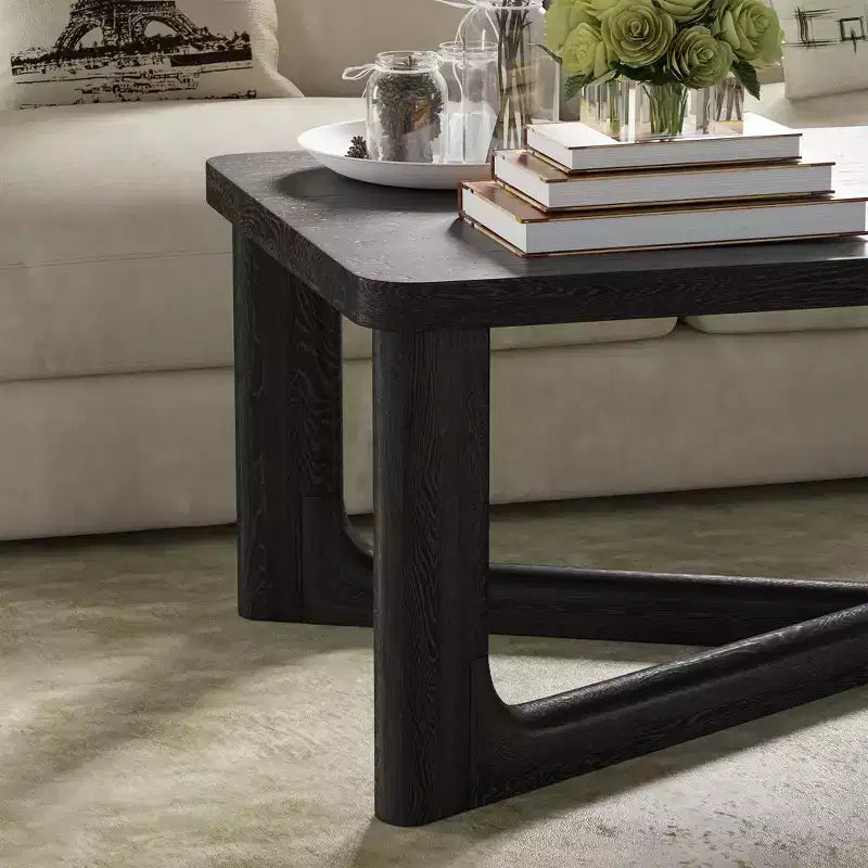 Table basse rectangulaire en bois massif PexFix pour salon Table d'appoint
