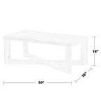 Table basse rectangulaire en bois massif PexFix pour salon Table d'appoint