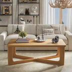 Table basse rectangulaire en bois massif PexFix pour salon Table d'appoint