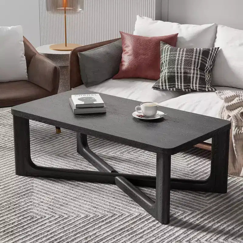 Table basse rectangulaire en bois massif PexFix pour salon Table d'appoint