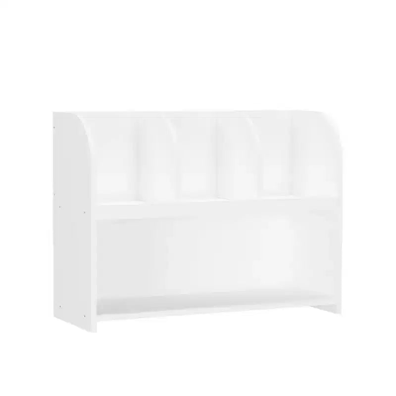 Bibliothèque pour enfants avec 4 compartiments, étagère de rangement, présentoir de rangement, porte-jouets pour chambre d'enfant, blanc