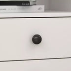 Table de chevet blanche Famapy 2 tiroirs 1 étagère ouverte Design moderne