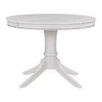 Ensemble de salle à manger Whisen rétro fonctionnel 5 pièces avec table à manger ronde extensible et 4 chaises de salle à manger rembourrées
