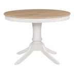 Ensemble de salle à manger Whisen rétro fonctionnel 5 pièces avec table à manger ronde extensible et 4 chaises de salle à manger rembourrées