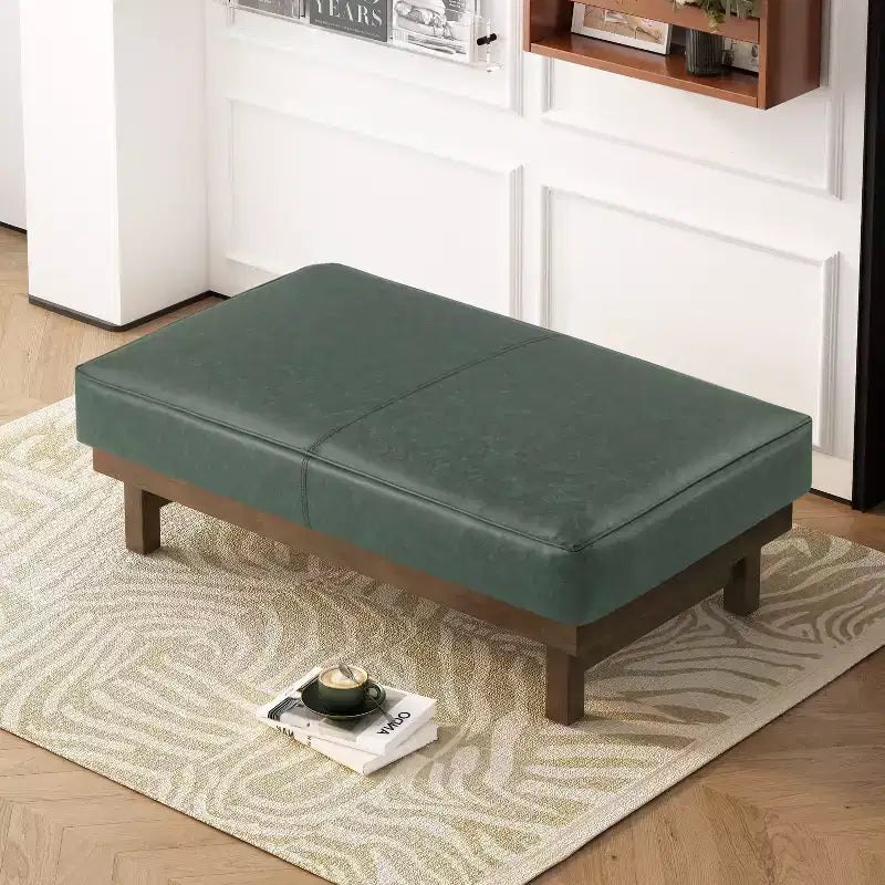 Christopher Knight Home Temzyl Ottoman moderne rembourré en bois d'hévéa