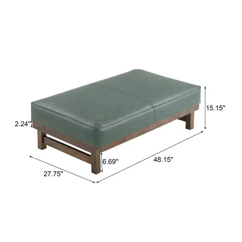 Christopher Knight Home Temzyl Ottoman moderne rembourré en bois d'hévéa