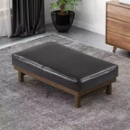 Christopher Knight Home Temzyl Ottoman moderne rembourré en bois d'hévéa