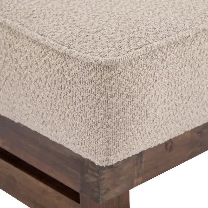 Christopher Knight Home Temzyl Ottoman moderne rembourré en bois d'hévéa