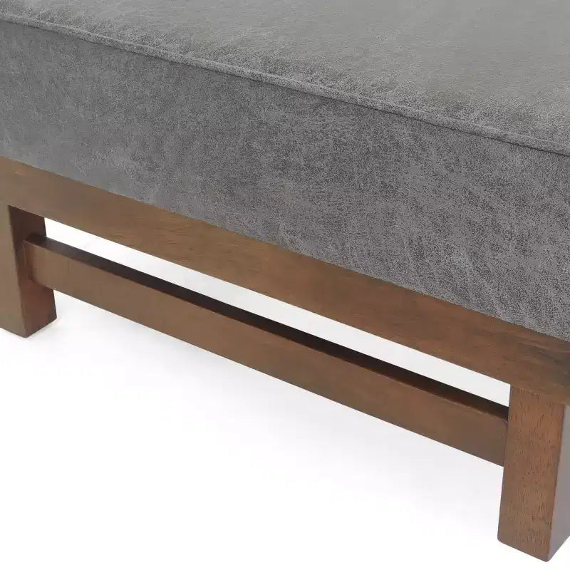 Christopher Knight Home Temzyl Ottoman moderne rembourré en bois d'hévéa