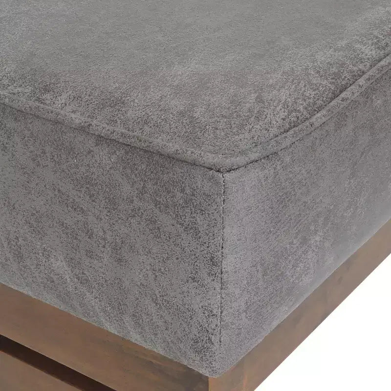 Christopher Knight Home Temzyl Ottoman moderne rembourré en bois d'hévéa