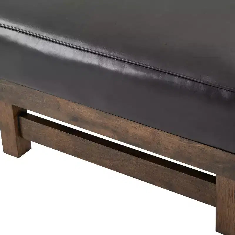Christopher Knight Home Temzyl Ottoman moderne rembourré en bois d'hévéa