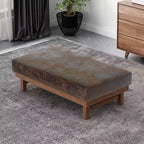Christopher Knight Home Temzyl Ottoman moderne rembourré en bois d'hévéa
