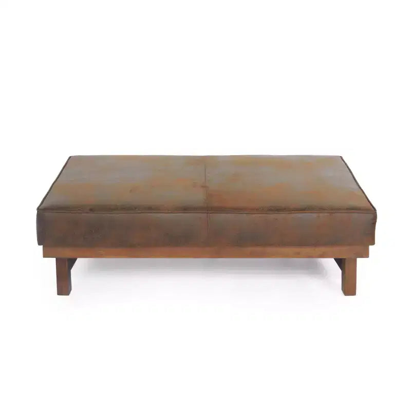 Christopher Knight Home Temzyl Ottoman moderne rembourré en bois d'hévéa