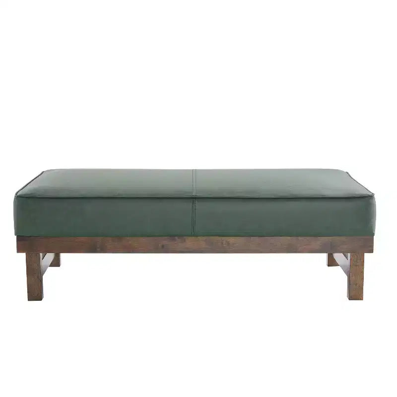 Christopher Knight Home Temzyl Ottoman moderne rembourré en bois d'hévéa