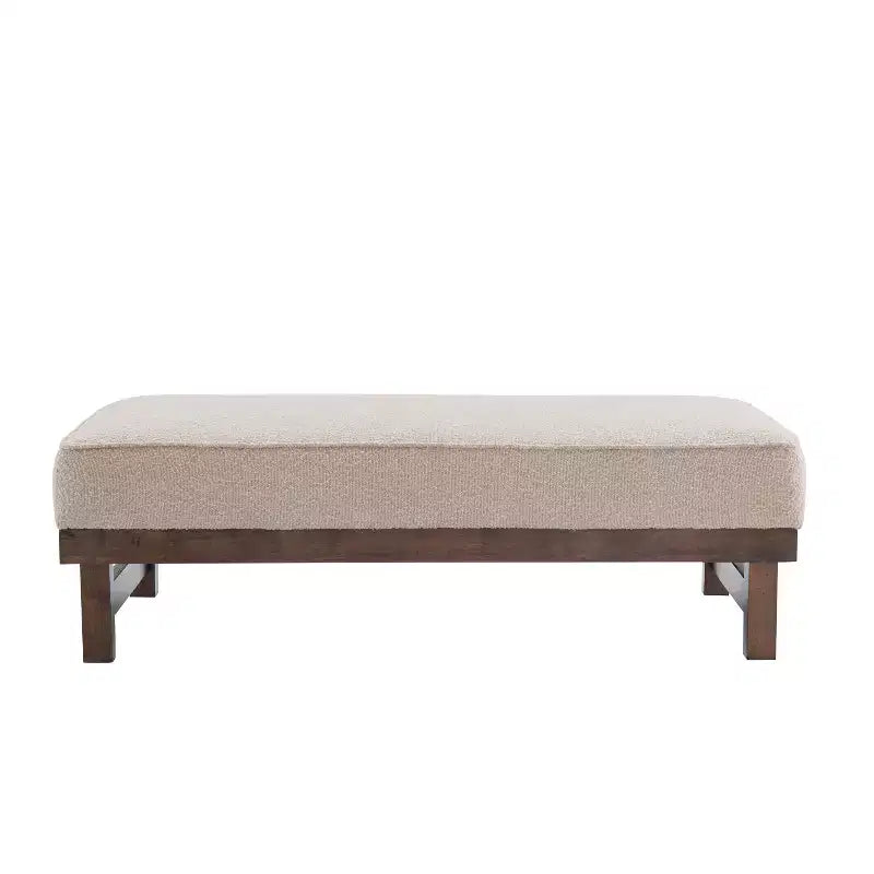 Christopher Knight Home Temzyl Ottoman moderne rembourré en bois d'hévéa