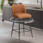 Crestlive Products - Tabouret de bar d'intérieur pivotant haut de gamme de 68 cm de hauteur de comptoir, lot de 2, avec repose-pieds en métal