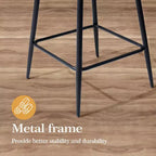 Crestlive Products - Tabouret de bar d'intérieur pivotant haut de gamme de 68 cm de hauteur de comptoir, lot de 2, avec repose-pieds en métal