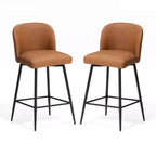 Crestlive Products - Tabouret de bar d'intérieur pivotant haut de gamme de 68 cm de hauteur de comptoir, lot de 2, avec repose-pieds en métal