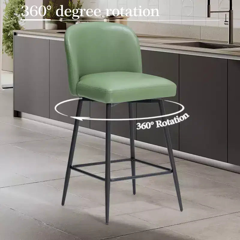 Crestlive Products - Tabouret de bar d'intérieur pivotant haut de gamme de 68 cm de hauteur de comptoir, lot de 2, avec repose-pieds en métal