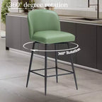 Crestlive Products - Tabouret de bar d'intérieur pivotant haut de gamme de 68 cm de hauteur de comptoir, lot de 2, avec repose-pieds en métal