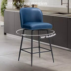 Crestlive Products - Tabouret de bar d'intérieur pivotant haut de gamme de 68 cm de hauteur de comptoir, lot de 2, avec repose-pieds en métal
