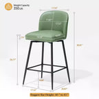 Crestlive Products - Tabouret de bar d'intérieur pivotant haut de gamme de 68 cm de hauteur de comptoir, lot de 2, avec repose-pieds en métal