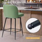 Crestlive Products - Tabouret de bar d'intérieur pivotant haut de gamme de 68 cm de hauteur de comptoir, lot de 2, avec repose-pieds en métal