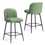 Crestlive Products - Tabouret de bar d'intérieur pivotant haut de gamme de 68 cm de hauteur de comptoir, lot de 2, avec repose-pieds en métal