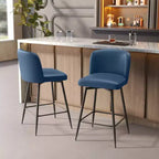 Crestlive Products 26.8'' Counter Height 2pcs High-grade Swivel Indoor Bar Stool with Metal Footrest